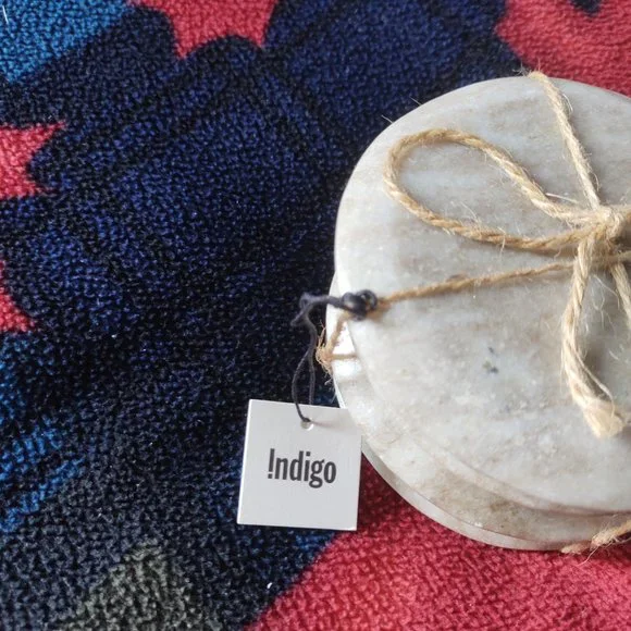 Indigo Marble Coasters Set of 4 - Picture 3 of 4